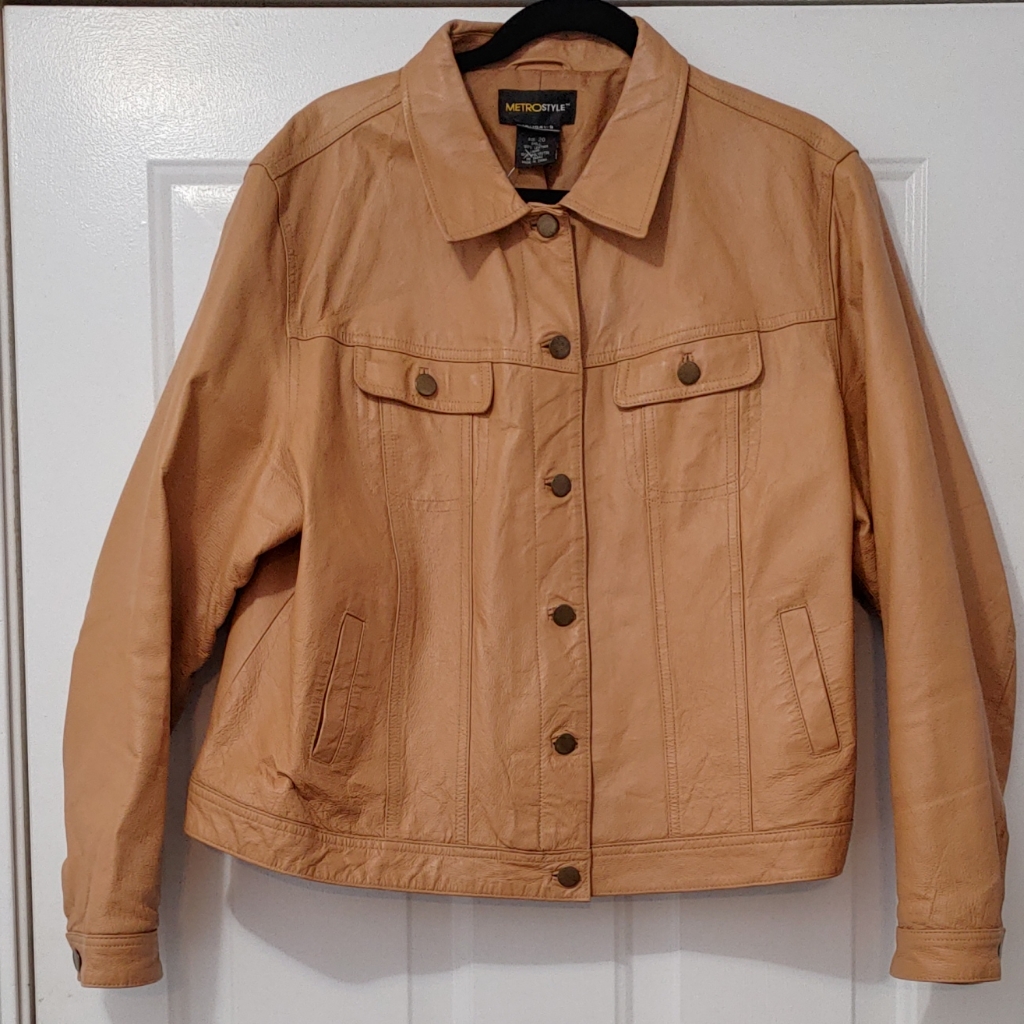 Metrostyle Brand Leather Jacket Size 20